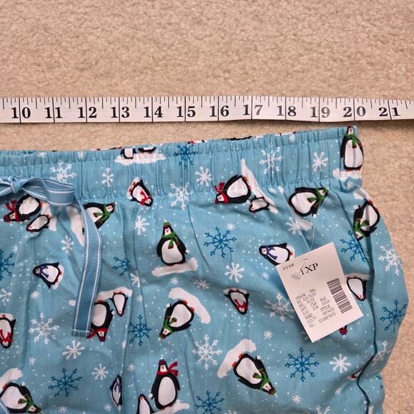 NWT Women's 1XP Penguin Snowflake PJ Pants Lounge Fashion Bug Blue Cotton - Picture 7 of 13